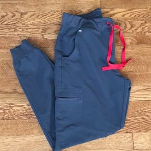 FIGS Charcoal high waisted Zamora scrub pant, size small S